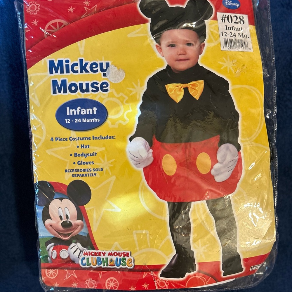 Disney Mickey Mouse Infant Costume - Black, Red, and Yellow